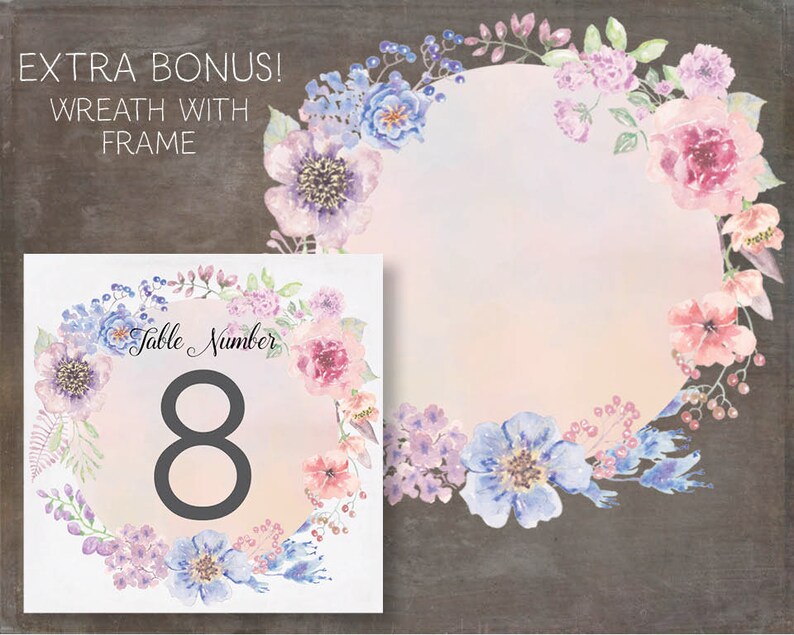 wreath in pastel tones; Sunset Hues; wedding clip art; weddings; watercolor wreath; instant download Watercolor floral clip art