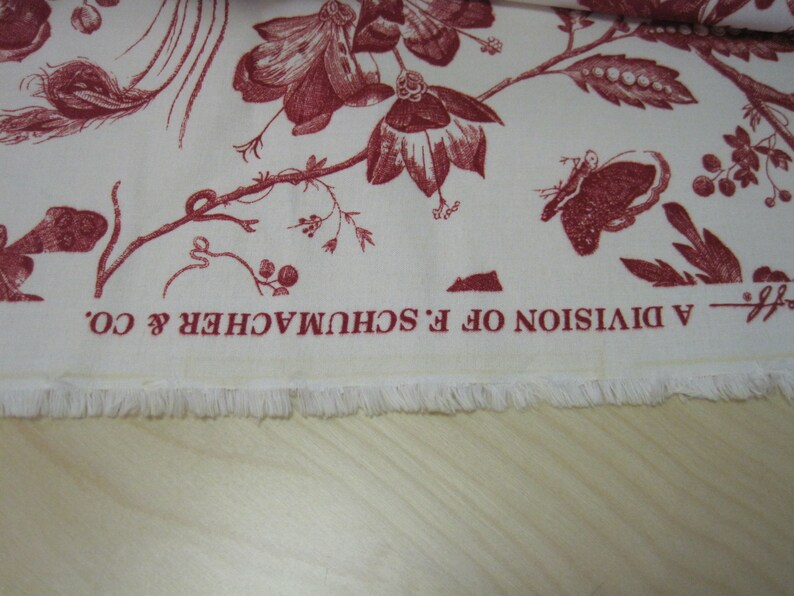 toile fabric Schumacher Birds of Paradise decorator fabric upholstery fabric