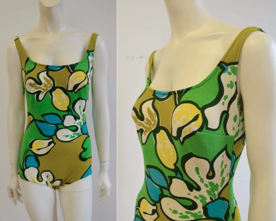 Vintage 60s/70s swimsuit, vintage one piece swims… - image 1