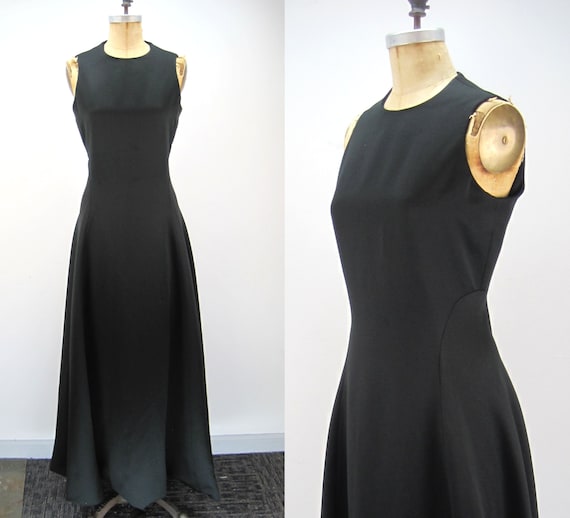 60s Geoffrey Beene gown, black gown, classic gown,