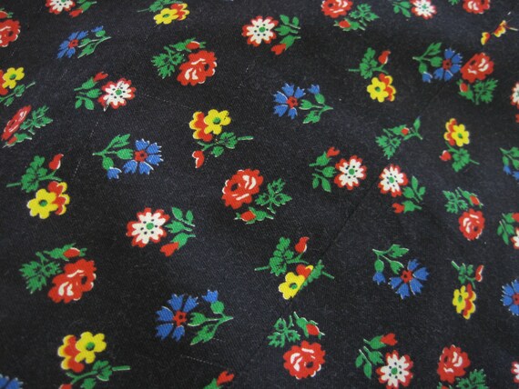 70s floral maxi dress, full skirt dress - image 5
