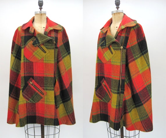 60s 70s Country Place cape, fall cape, fall colors