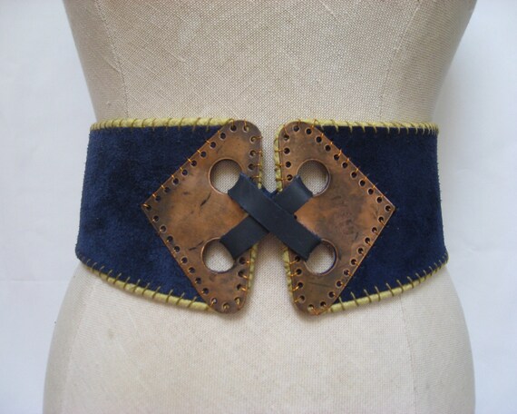 Rare vintage 70s Vera Neumann belt, vintage hippie