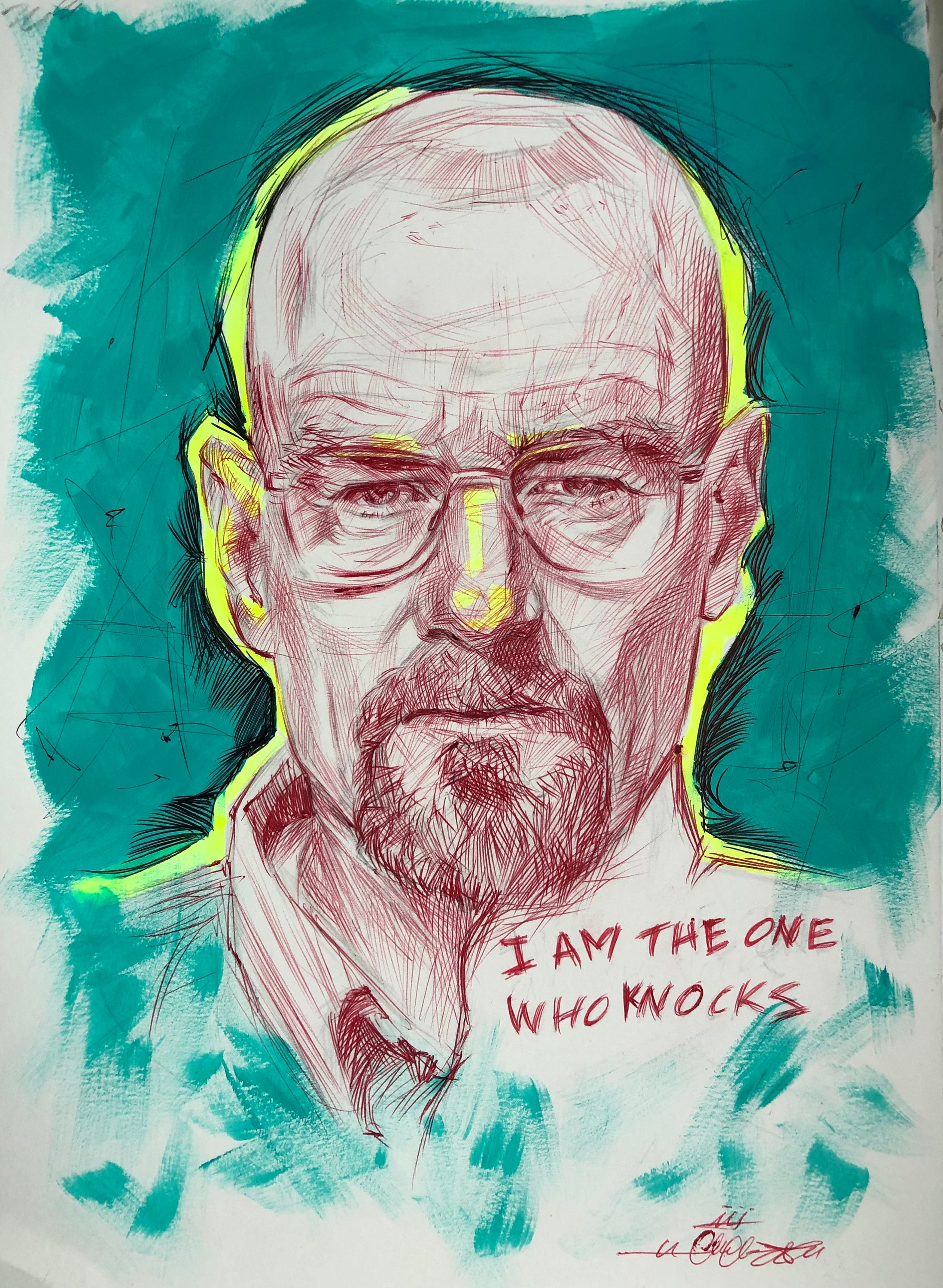 overtale væv har en finger i kagen Walter White Breaking Bad Fan Art Portrait - Etsy