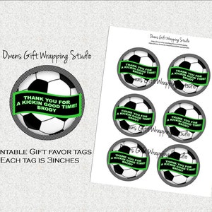 Soccer Gift Tags Soccer Party Favor Tags Soccer Party - Etsy