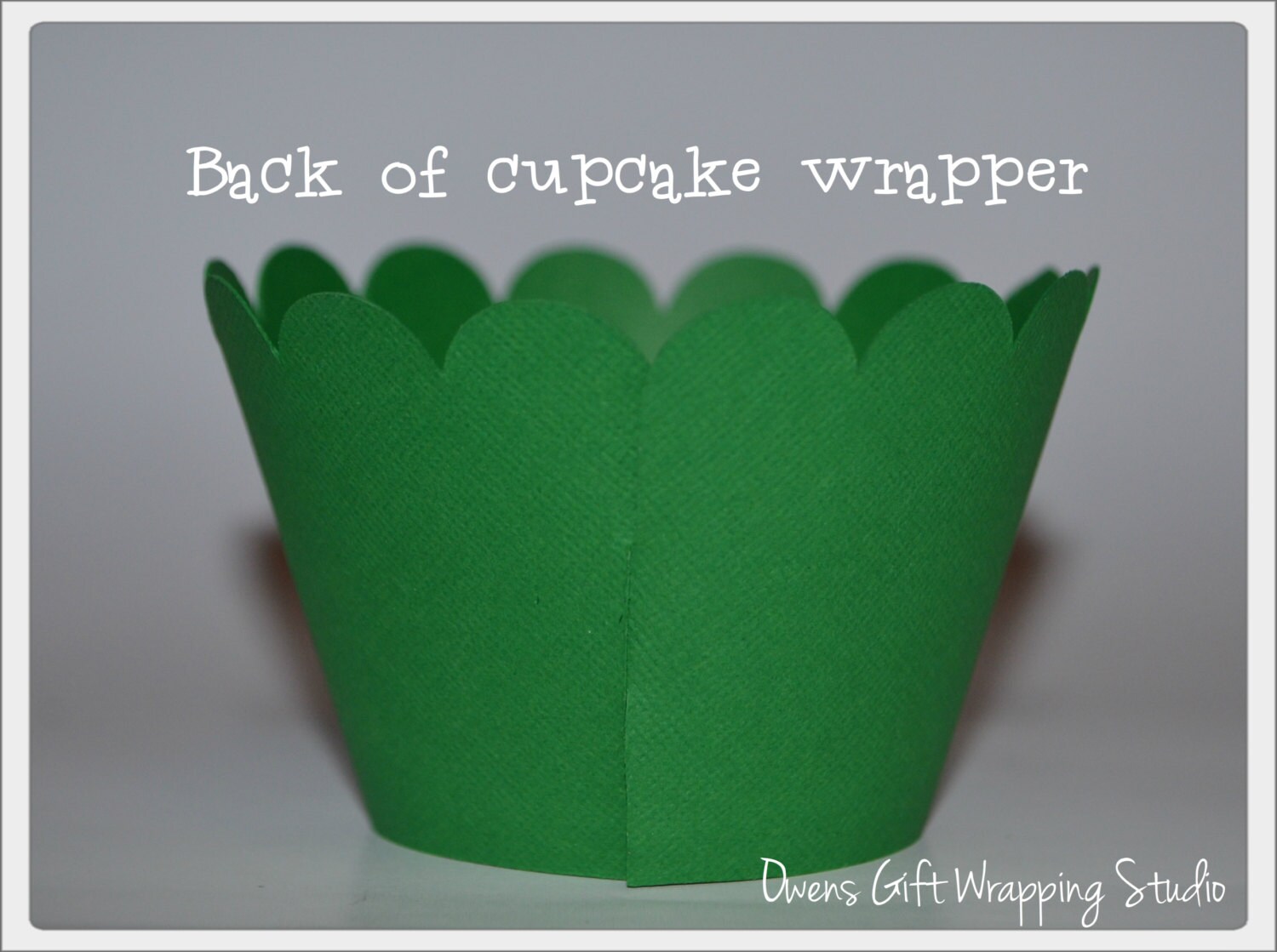 Green Cupcake Wrappers With Scalloped Edge Green Party Etsy