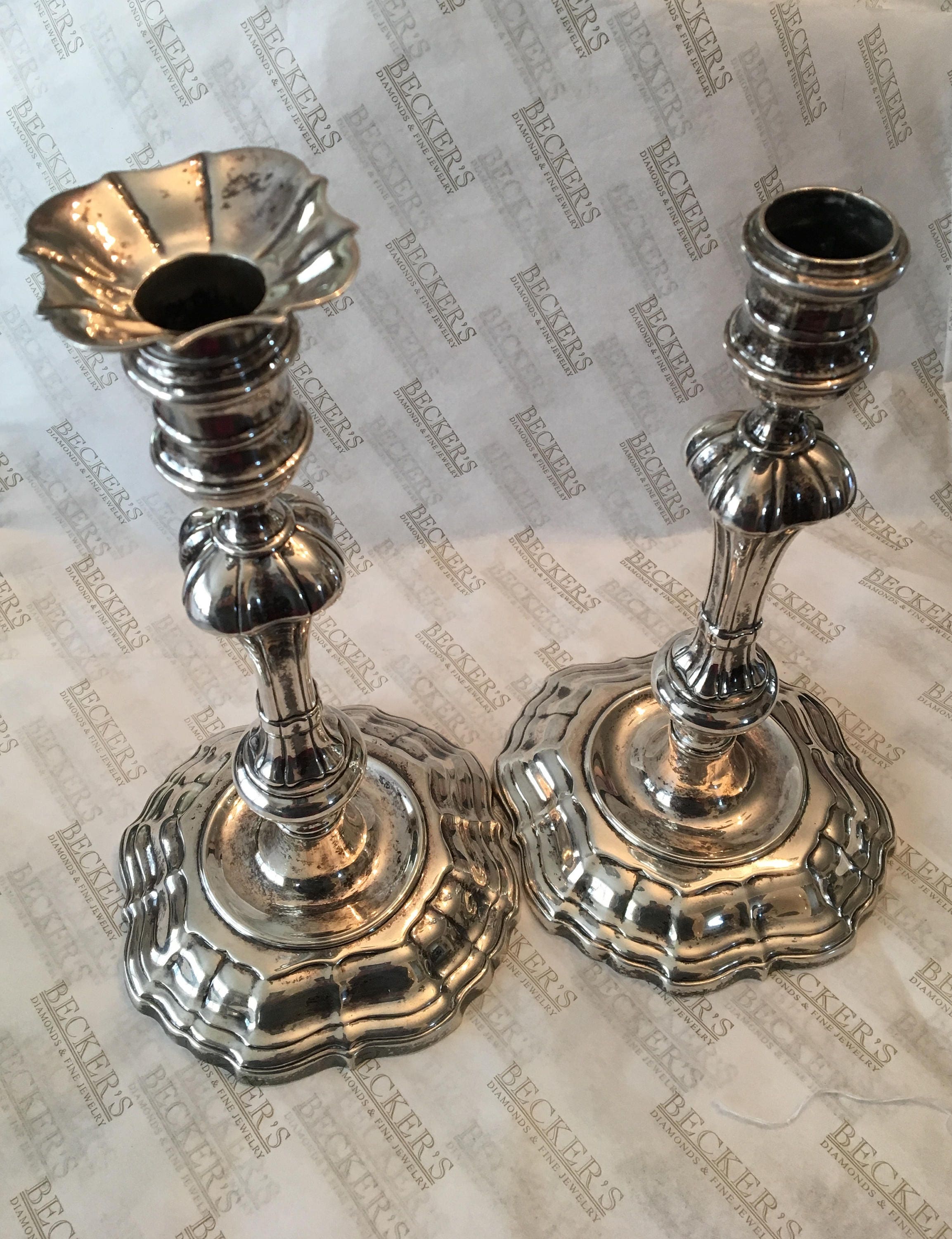 Antique pair Tiffany & Co Sterling Silver Candlesticks Etsy