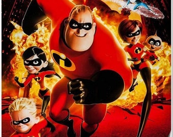 INCREDIBLES - 2004 - Original 27x40 FINAL Movie Poster - Pixar- Craig T. Nelson, Holly Hunter, Samuel L. Jackson, Jason Lee