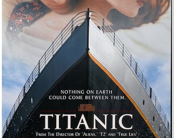 TITANIC - R98 - Original 27x40 movie poster - Intl. Style A - LEONARDO DICAPRIO, Kate Winslet, Billy Zane, Kathy Bates, Gloria Stuart,