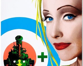 TANK GIRL - 1995 - original 27x40 Advance Style Movie Poster - Lori Petty - AMAZING Day-Glo Poster!!