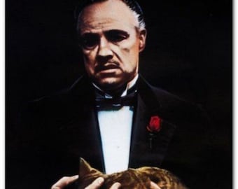 Godfather + Godfather Part 2 - 1991 - Set of 2 original rolled Video Door Panel posters of MARLON BRANDO and Al PACINO