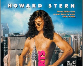 Shock Jock Howard Stern - PRIVATE PARTS - 1996 - original 27x40 Advance Movie Poster - co-stars Stern, Robin Quivers, Fred Norris