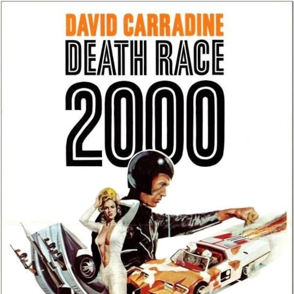 DEATH RACE 2000 - 1975 - original Press Book - David Carradine, Sylvester Stallone - 11x17 Inches - 8 Pages - No Cuts - Roger Corman film