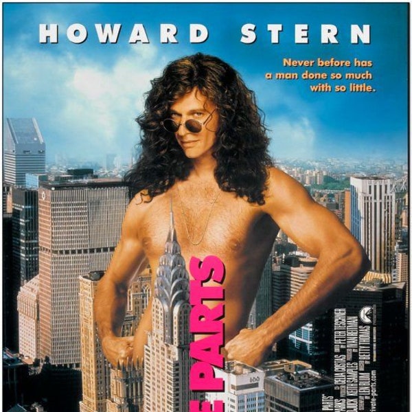 Shock Jock Howard Stern - PRIVATE PARTS - 1996 - original 27x40 Advance Movie Poster - co-stars Stern, Robin Quivers, Fred Norris