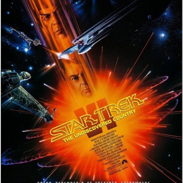 STAR TREK 6: Undiscovered Country - 1991 - Original Rolled 1-Sheet Movie Poster - 27x40 - William Shatner, Leonard Nimoy, DeForest Kelley