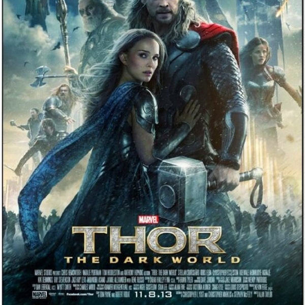 THOR: DARK WORD - 2013 - original D/S 27X40 Movie Poster - Final Style B - Chris Hemsworth, Natalie Portman, Tom Hiddleston