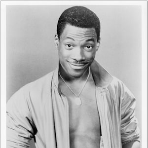 EDDIE MURPHY - 8x10 Glossy Still Portrait Photo - B+W - Reproduction