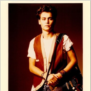 JOHNNY DEPP - 8x10 Color Glossy Still Photo #2 - Reproduction - Johnny With Guitar