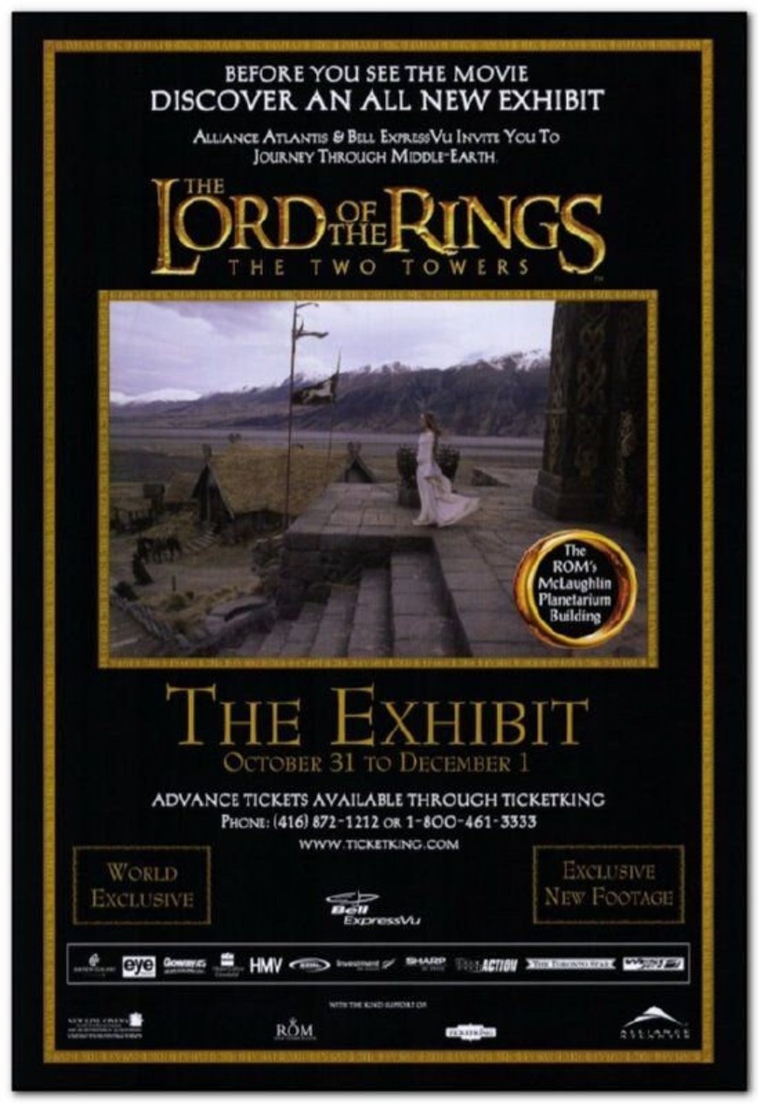 LORD of THE RINGS: Two Towers - 2002 - Original Canadian Art Exhibition ...
