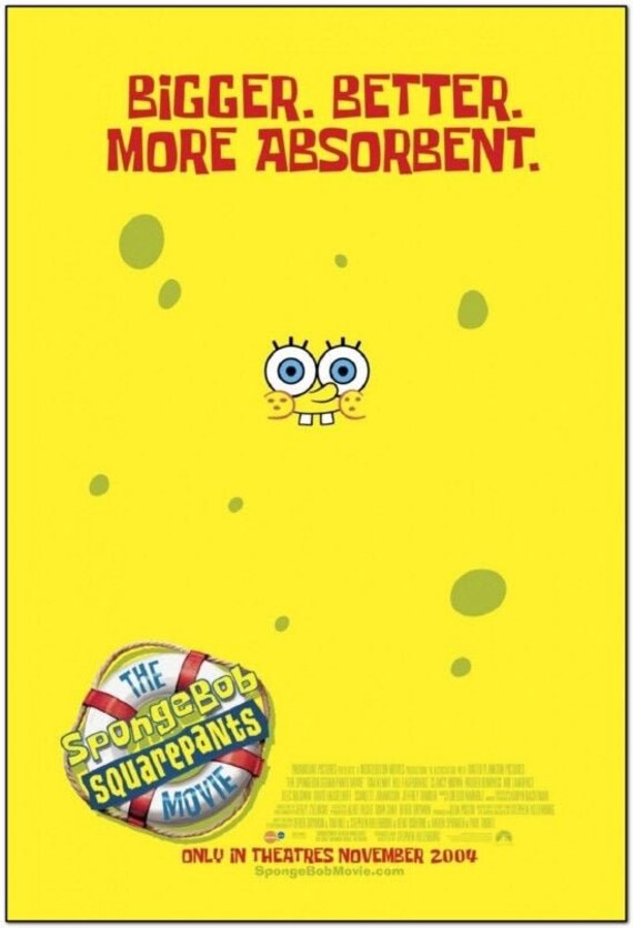 SPONGEBOB SQUAREPANTS MOVIE 2004 Original 2sided 27X40 Etsy
