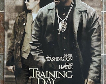 TRAINING DAY - 2001 - Original 27x40 Movie Poster - Denzel Washington, Ethan Hawke, Eva Mendes, Snoop Dogg, Dr. Dre
