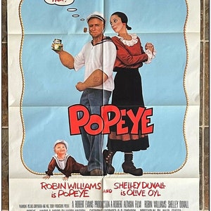 POPEYE - 1980 - original 27x41 movie poster - ROBIN WILLIAMS, Shelley Duvall
