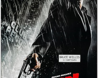 SIN CITY - 2005 - Original 2-sided 27x40 Movie Poster - Advance Style of Bruce Willis - "HARTIGAN"