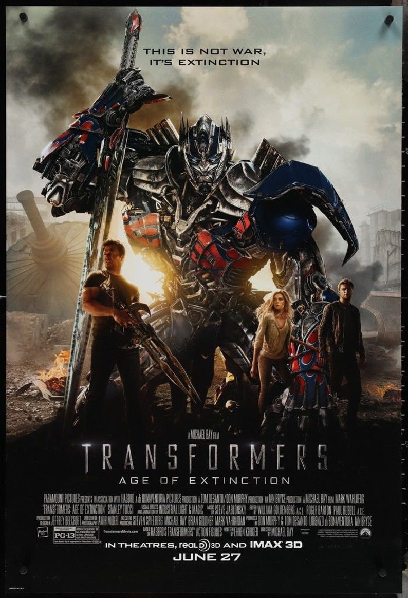 TRANSFORMERS 4: Age of Extinction - 2014 - Original 27X40 Movie Poster ...