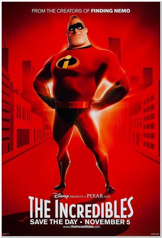 INCREDIBLES 2004 Original 27x40 ADVANCE Movie Poster - Etsy