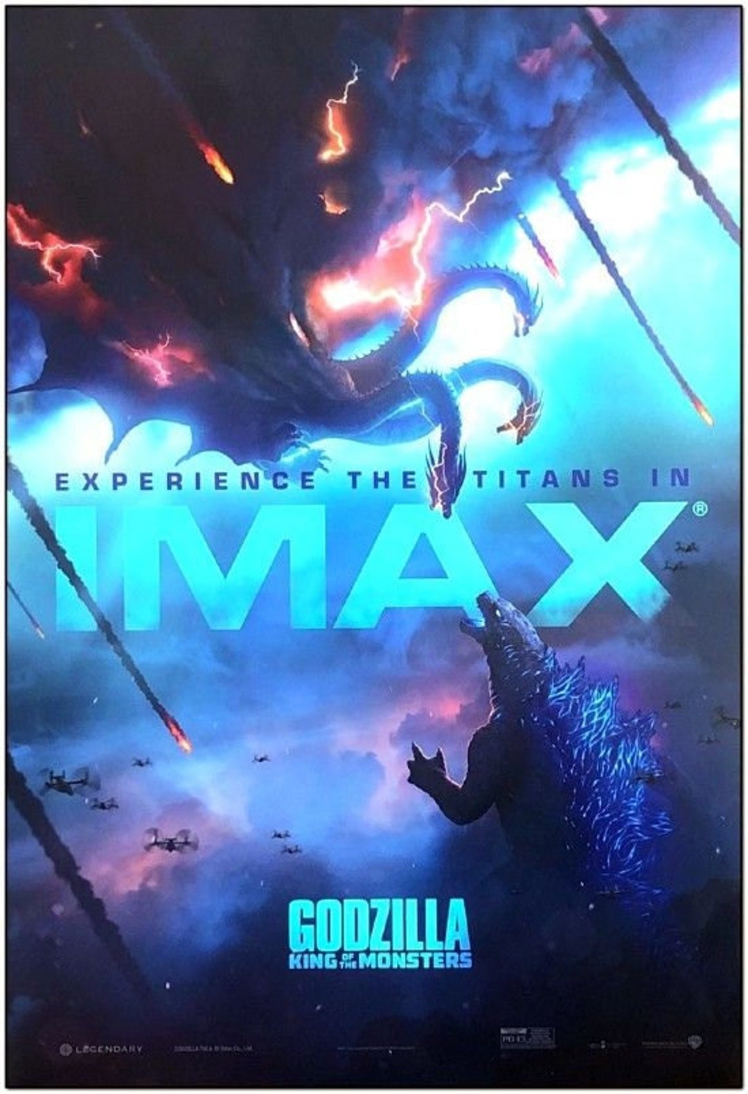 GODZILLA King Of The Monsters 2019 Original Imax Mini Movie Poster 