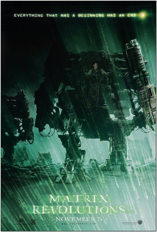 MATRIX REVOLUTIONS - 2003 - Original 27x40 Movie Poster - Advance