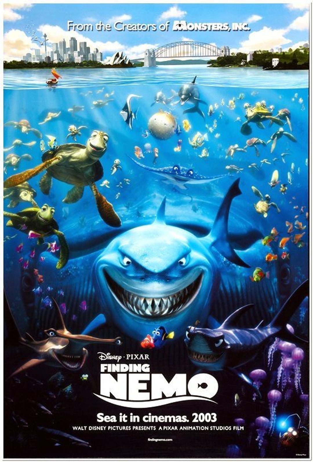 Finding Nemo Full Movie In English Download FINDING NEMO 2003 Original 27x40 Advance Movie Poster Style C Pixar