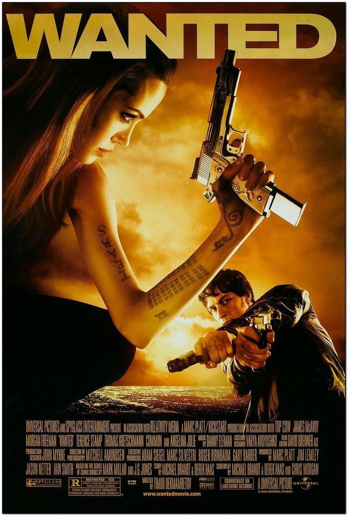 WANTED 2008 Original 27x40 Movie Poster Final Style