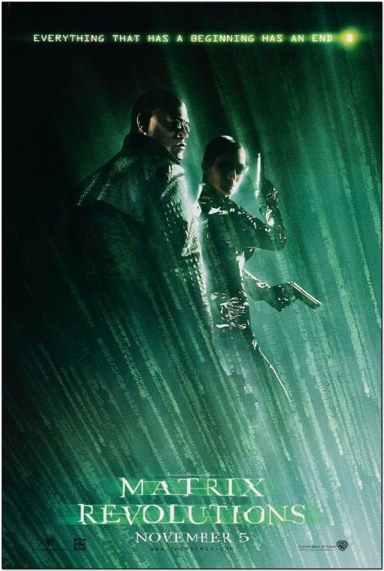 MATRIX REVOLUTIONS - 2003 - Original 27x40 Movie Poster - Advance
