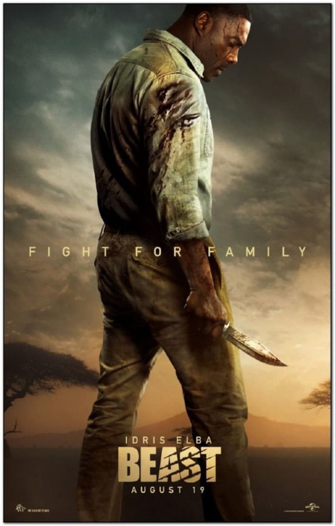 BEAST 2022 Original 27X40 Advance Movie Poster IDRIS Etsy