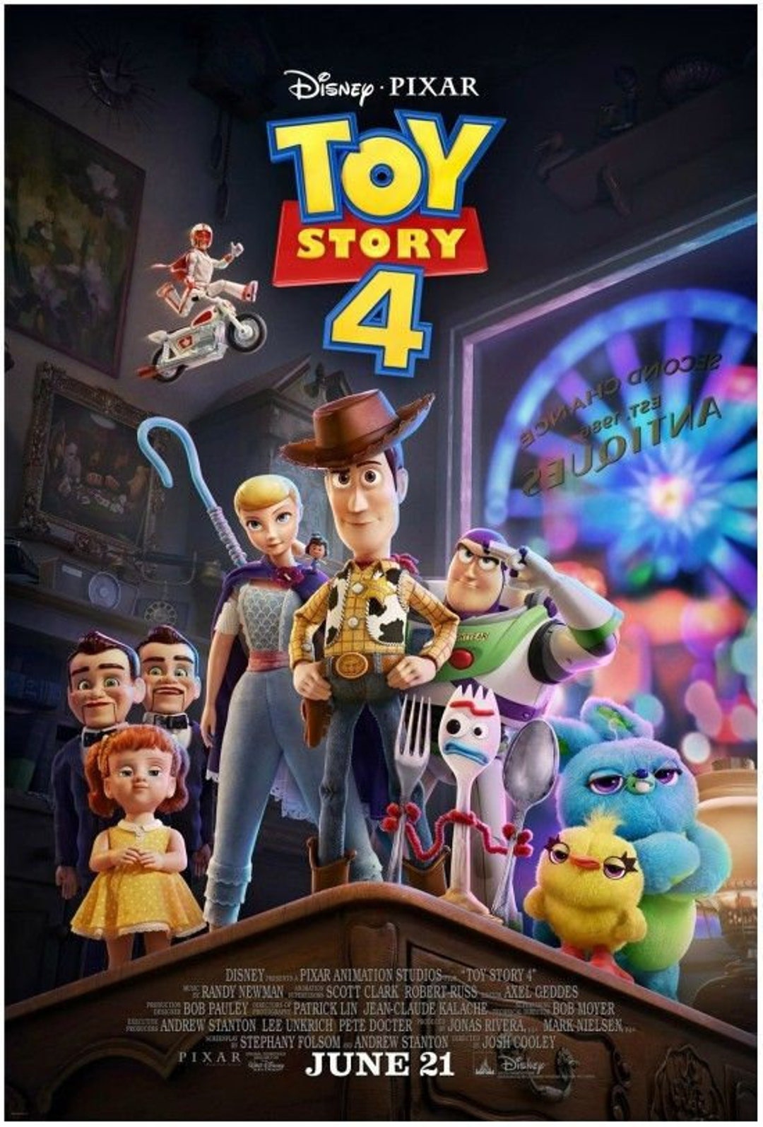 TOY STORY 4 - 2019 - Original Movie Poster - 2-sided - Final