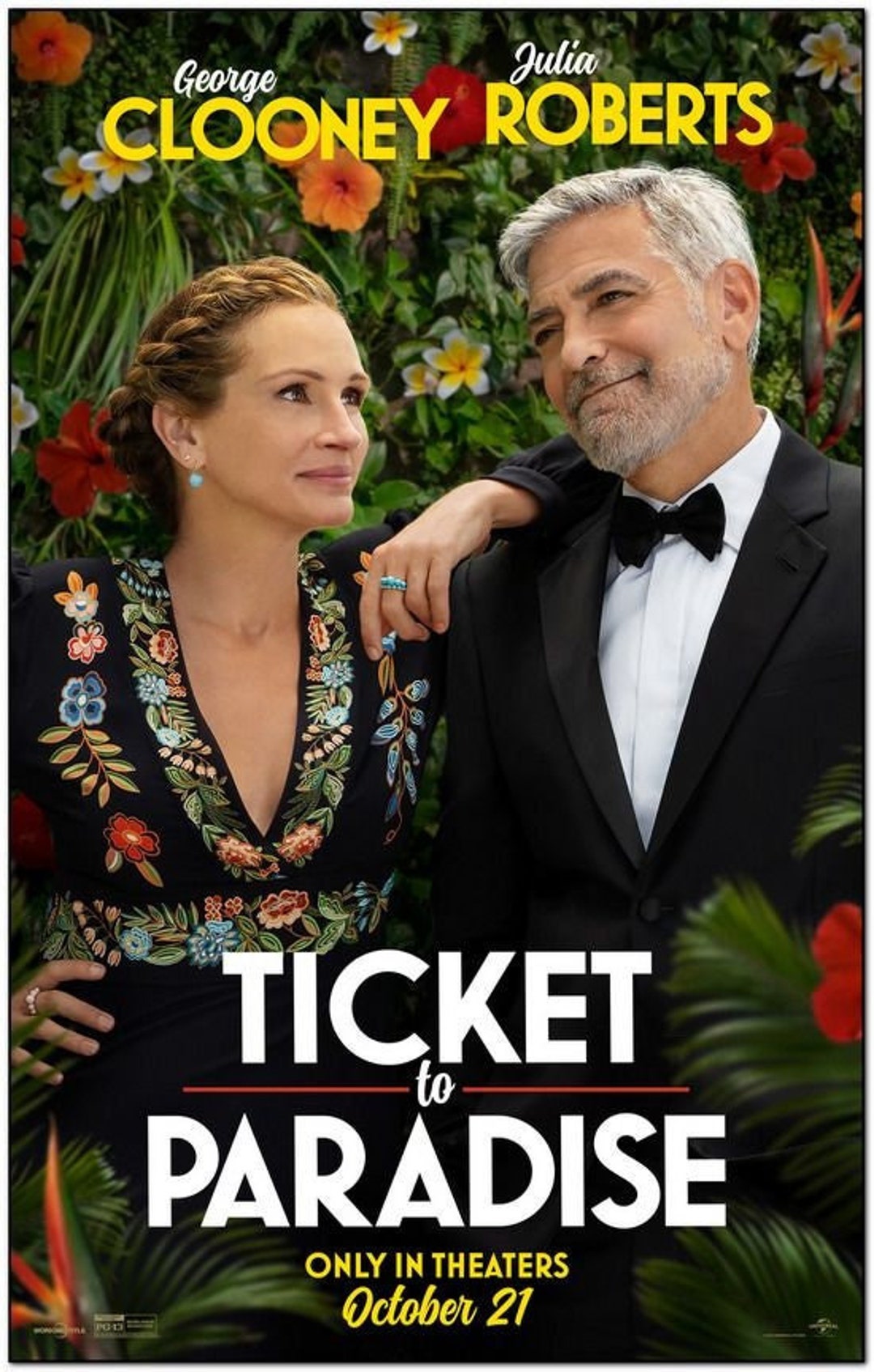 TICKET TO PARADISE 2022 Original 27X40 Advance Movie Poster