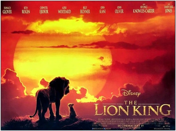 Lion King 19 Original 40x30 British Quad Movie Poster Etsy