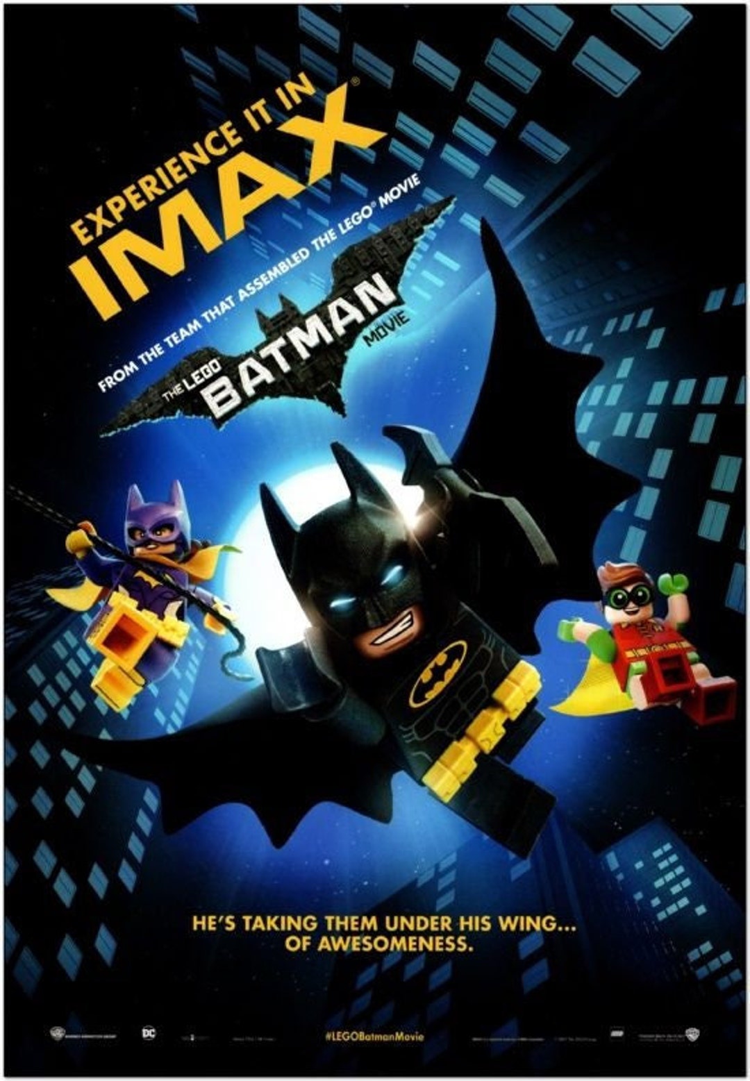 LEGO BATMAN 2017 Original Imax Mini Movie Poster Etsy