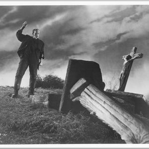 BRIDE OF FRANKENSTEIN - 1935 - 8x10 Glossy Still Photo #5 - Reproduction - Boris Karloff - Frankenstein in the Cemetery