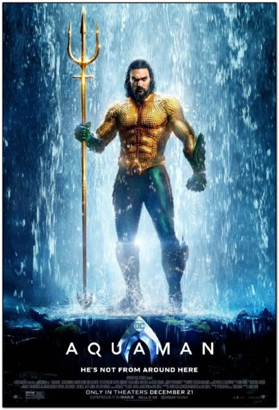 Aquaman 18 Original D S 27x40 Movie Poster Final Style Etsy Aquaman 18 Original D S 27x40 Movie Poster Final Style Etsy