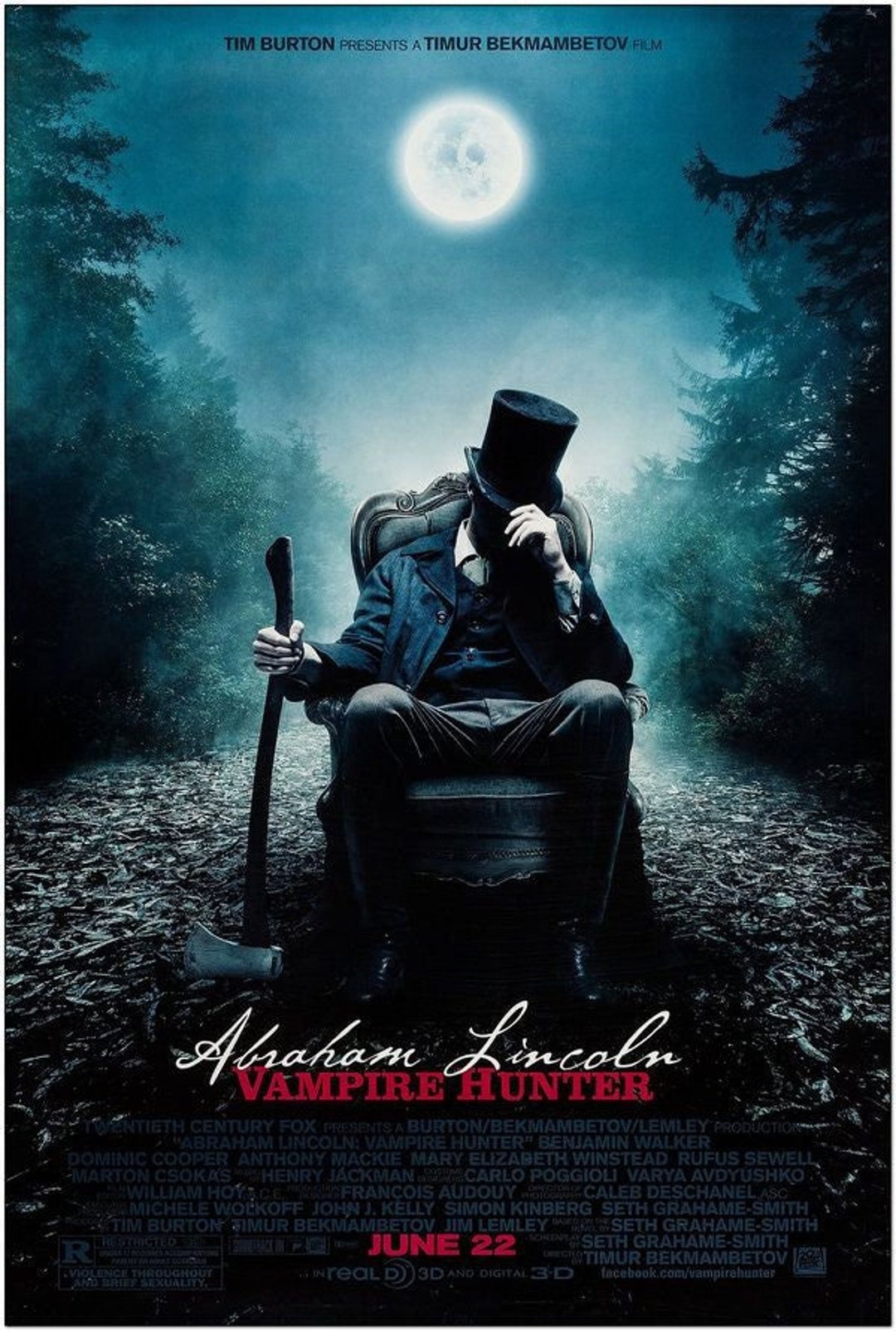 Abraham Lincoln Vampire Hunter 2012 Original D/S Movie Poster 27x40 — free download