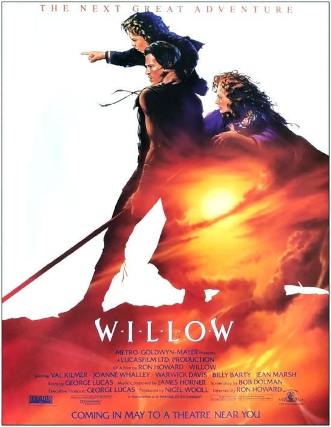 WILLOW 1988 Original 17 X 22 Mini Movie Poster VAL KILMER, Warwick Davis 