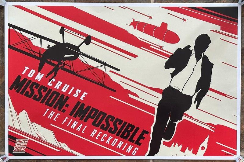 Mission impossible dead reckoning Affiche Originale Cinéma Format 53x39cm Tom Cruise - Maison