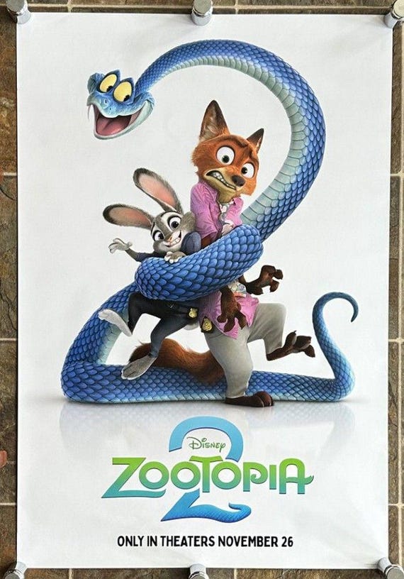 ZOOTOPIA 2 - 2025 - Original 27x40 Advance Movie Poster 