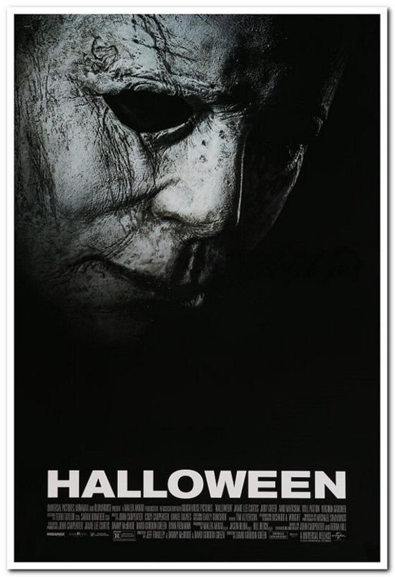 HALLOWEEN , 2018 , original D/S 27X40 Movie Poster , Reg. Style , Jamie Lee Curtis, Virginia Gardner, Judy Greer, JOHN CARPENTER