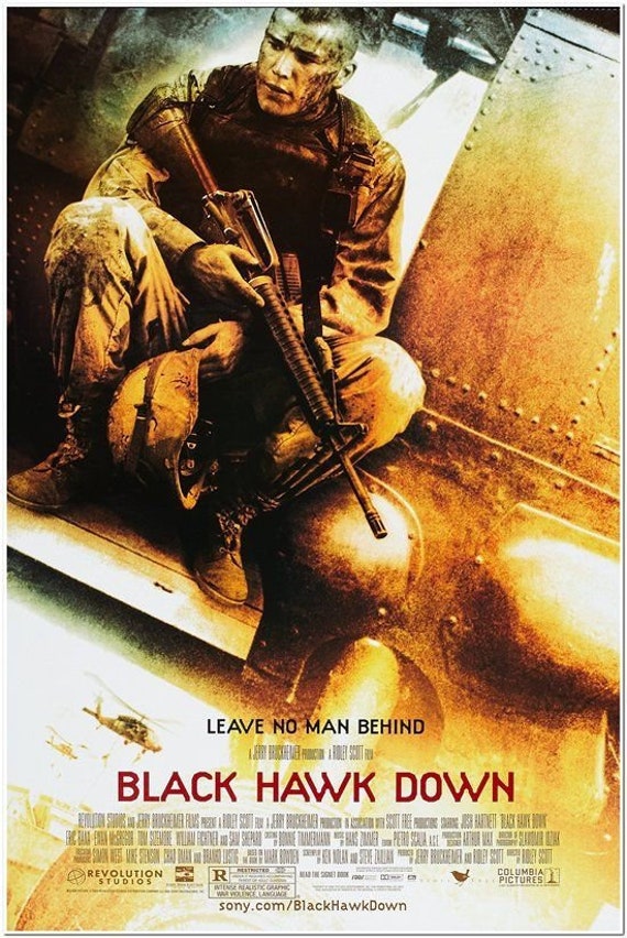 BLACK HAWK DOWN 2001 Original 27x40 Movie Poster Style B Etsy