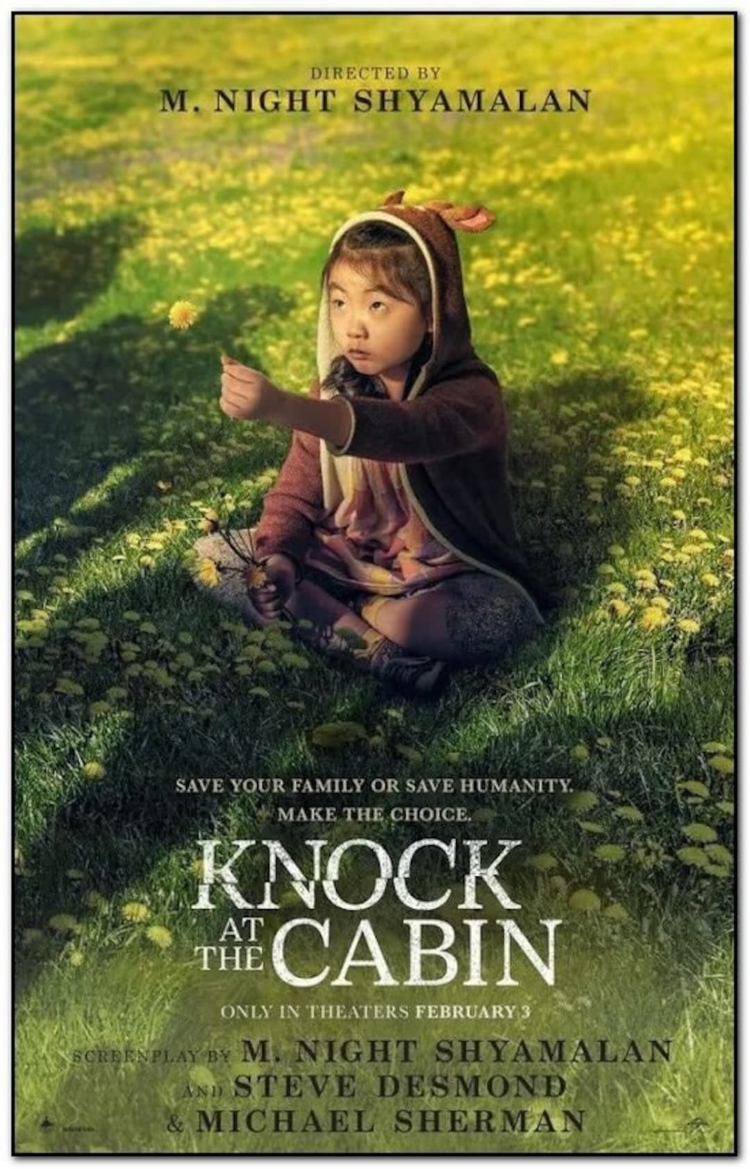KNOCK at THE CABIN 2023 Original 27X40 Movie Poster Advance Style a M