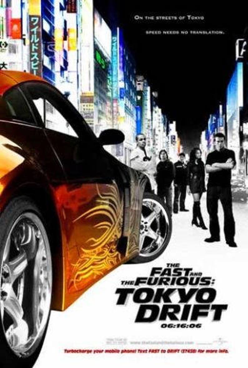 Street Racing Fast And The Furious 3: Tokyo Drift Cars 2006 Orig DS 27x40 Movie Poster LUCAS BLACK