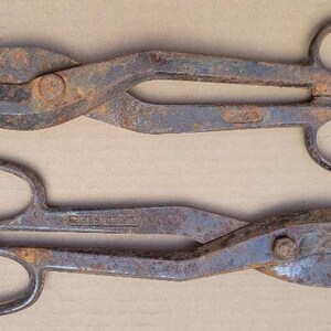 Two Old Rusty Tin Snips for Restoration or Display - Etsy